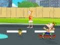 խաղ Phineas and Ferb: Super skateboard