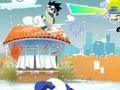 խաղ Naruto playing snowballs