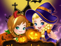 խաղ Elsa And Anna Halloween Story