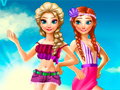 խաղ Elsa And Anna Summer Vacation