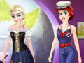 խաղ Ariel And Elsa Career Dress Up