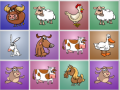 խաղ Farm animals matching puzzles