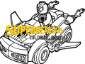 խաղ Superhero Cars Coloring Book