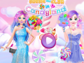 խաղ Barbie and Elsa in Candyland