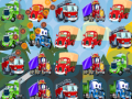 խաղ Cartoon Trucks Match 3 