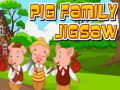 խաղ Pig Family Jigsaw
