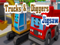 խաղ Trucks & Digger Jigsaw 