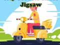 խաղ City Scooter Rides Jigsaw