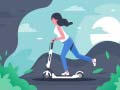 խաղ Electric Scooter Rides Jigsaw
