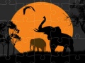 խաղ Elephant Silhouette Jigsaw