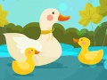 խաղ Mother Duck and Ducklings Jigsaw