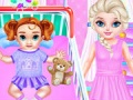 խաղ Little Elsa Caring Day
