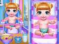 խաղ Twins Lovely Bathing Time