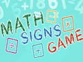 խաղ Math Signs Game