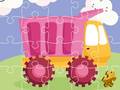 խաղ Cute Kids Trucks Jigsaw