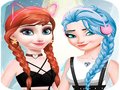 խաղ Elsa and Anna Dress Up Makeup 