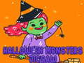 խաղ Halloween Monsters Jigsaw