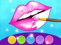 խաղ Glitter Lips Coloring Game