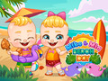 խաղ Mike & Mia Beach Day
