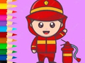 խաղ Coloring Book: Fireman