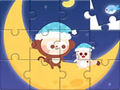 խաղ Jigsaw Puzzle: Monkey With Moon