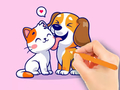 խաղ Coloring Book: Dog And Cat