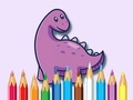 խաղ Coloring Book: Dinosaur With Flowers