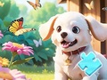 խաղ Jigsaw Puzzle: Dog In Garden