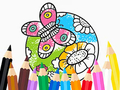 խաղ Coloring Book: Butterfly With Flowe