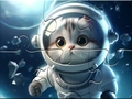 խաղ Jigsaw Puzzle: Astronaut-Cat