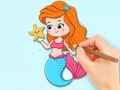 խաղ Coloring Book: Beautiful Mermaid Princess