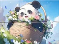խաղ Jigsaw Puzzle: Blanket Panda
