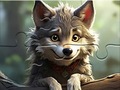 խաղ Jigsaw Puzzle: Smiling Wolf