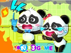խաղ Jigsaw Puzzle: Baby Panda Firework