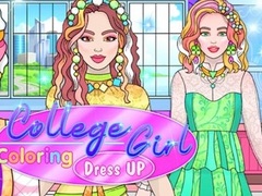 խաղ College Girl Coloring Dress Up