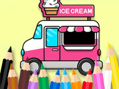 խաղ Coloring Book: Ice Cream Car