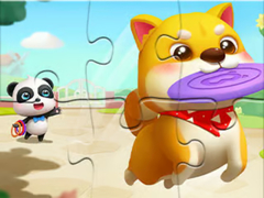 խաղ Jigsaw Puzzle: Little Panda Play With Pet