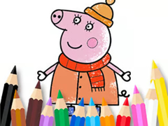 խաղ Coloring Book: Mommy Pig Winter