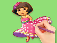 խաղ Coloring Book: Dora Prepare Party