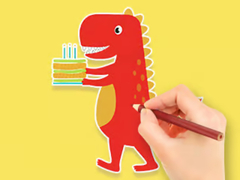 խաղ Coloring Book: Dinosaur Birthday