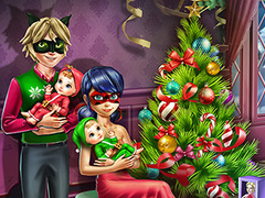 խաղ Dotted Girl Family Christmas