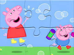 խաղ Jigsaw Puzzle: Peppa Pig Blow Bubbles