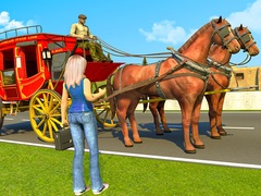 խաղ Horse Cart Transport Taxi Game