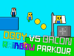 խաղ Obby vs Bacon Rainbow Parkour
