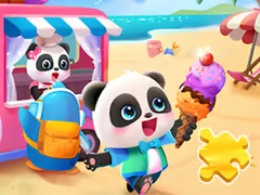 խաղ Jigsaw Puzzle: Baby Panda Ice Cream Car