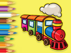 խաղ Coloring Book: Running Train