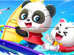 խաղ Jigsaw Puzzle: Baby Panda Sailing