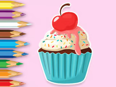 խաղ Coloring Book: Apple Cupcake