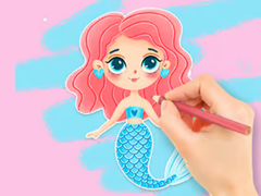 խաղ Coloring Book: Enjoying Mermaid