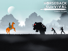 խաղ Horseback Survival Zombies Escape